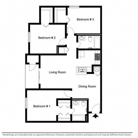 a floor plan of a living room and a dining room